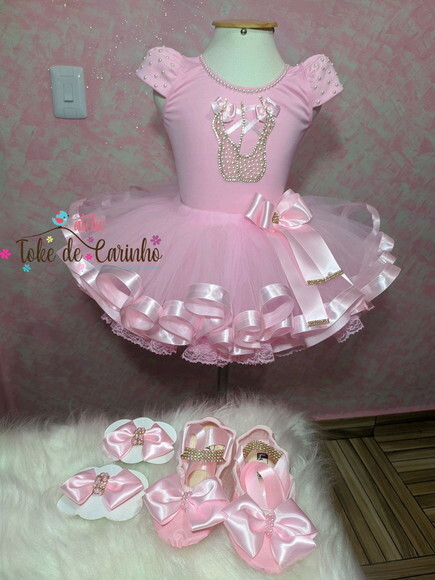 Fantasia bailarina Completa. Tamanho 1 ou 2 Anos .