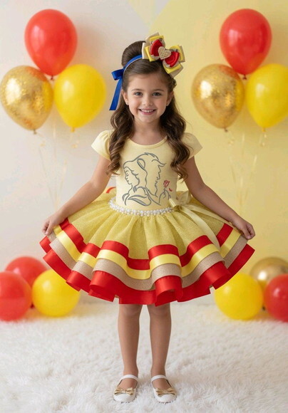 Fantasia bela. Tamanho 3 até 6 Anos.