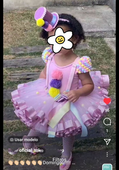 Fantasia circo/palhaçinha Completa. Tamanho 1 até 3 Anos