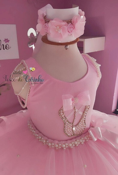 Fantasia Bailarina Completa 4 Peças. Tamanho 4 ou 6 Anos.