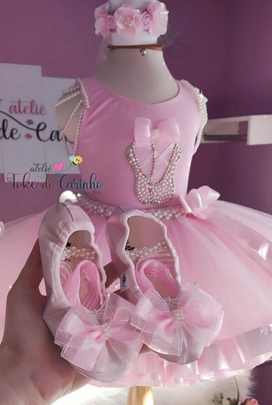 Fantasia Bailarina Completa 4 Peças. Tamanho 4 ou 6 Anos.