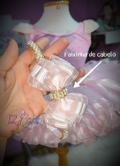 Fantasia Bailarina Completa 5 Peças. Tamanho 1 ou 2 Anos.