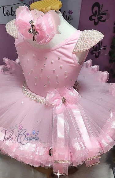 Fantasia Bailarina Completa 5 Peças. Tamanho 1 ou 2 Anos.