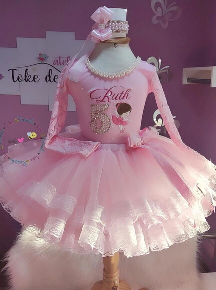 Fantasia Bailarina Completa 5 Peças. Tamanho 8 ou 10 Anos.