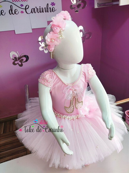 Fantasia Bailarina Completa. Tamanho 8 ou 10.