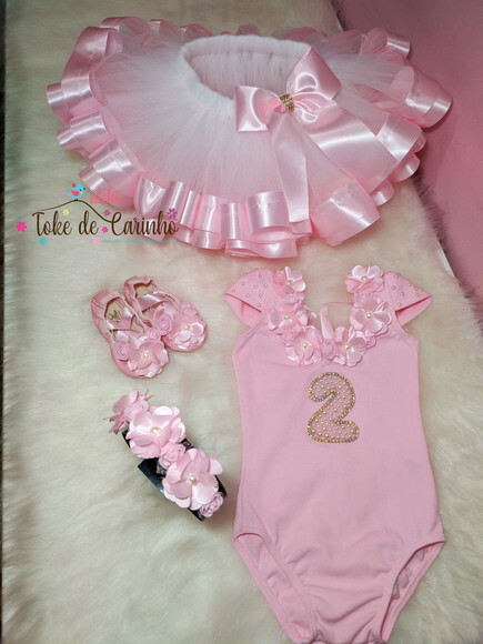 Fantasia Bailarina. Tamanho 1 ou 2 anos