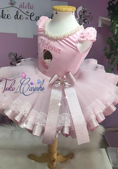 Fantasia Bailarina. Tamanho 1 ou 2 Anos.