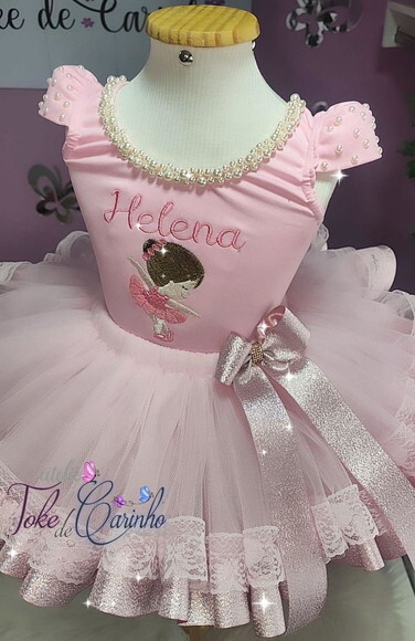 Fantasia Bailarina. Tamanho 1 ou 2 Anos.