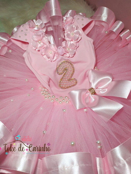 Fantasia Bailarina. Tamanho 1 ou 2 anos.