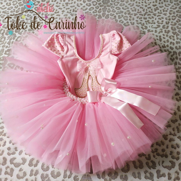 Fantasia Bailarina. Tamanho 1 ou 2 Anos.