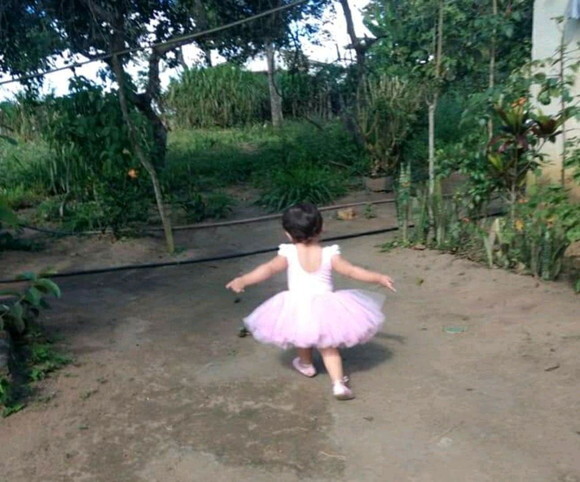 Fantasia Infantil bailarina. Tamanho 1 ou 2 Anos