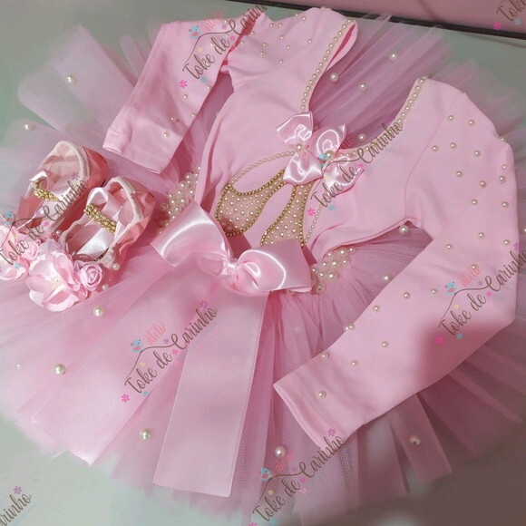 Fantasia Infantil bailarina. Tamanho 1 ou 2 Anos