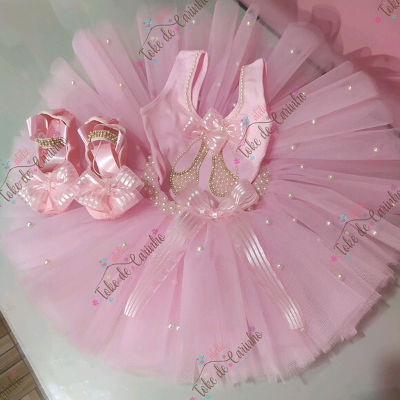 Fantasia Infantil bailarina. Tamanho 1 ou 2 Anos