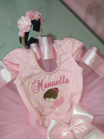 Fantasia Infantil Bailarina. Tamanho 1 ou 2 anos