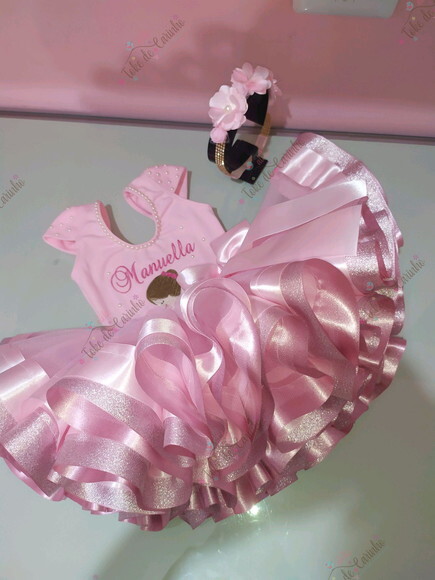 Fantasia Infantil Bailarina. Tamanho 1 ou 2 anos