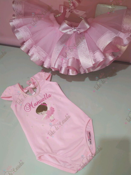 Fantasia Infantil bailarina. Tamanho 1 ou 2 Anos.