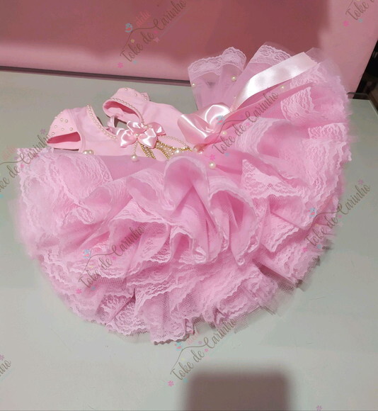 Fantasia Infantil bailarina. Tamanho 1 ou 2 Anos.