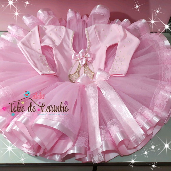 Fantasia Infantil bailarina. Tamanho 1 ou 2 Anos.