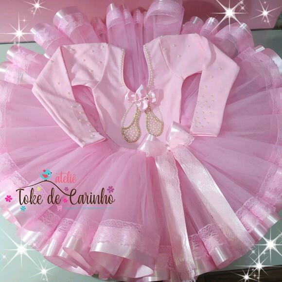 Fantasia Infantil bailarina. Tamanho 1 ou 2 Anos.