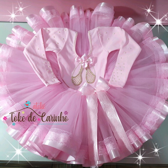 Fantasia Infantil bailarina. Tamanho 1 ou 2 Anos.