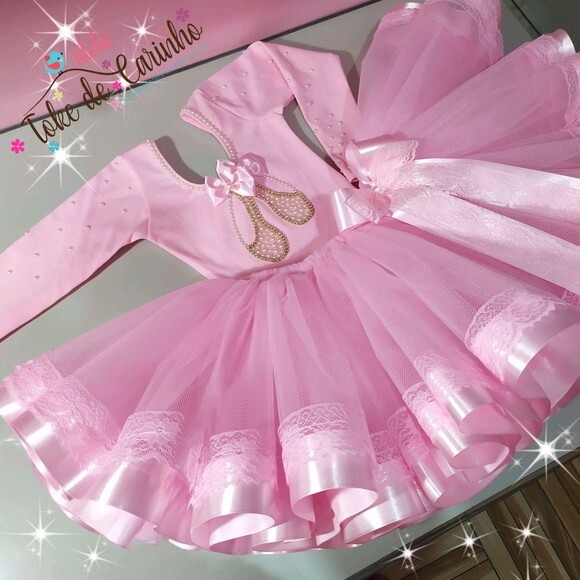 Fantasia Infantil bailarina. Tamanho 1 ou 2 Anos.