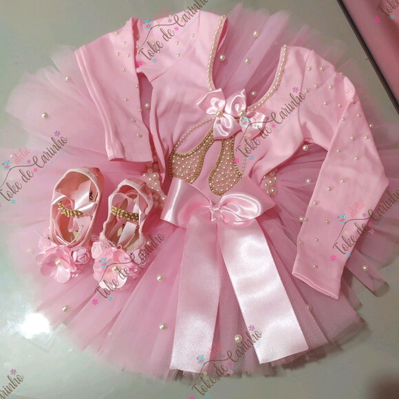Fantasia Infantil bailarina. Tamanho 1 ou 2 Anos
