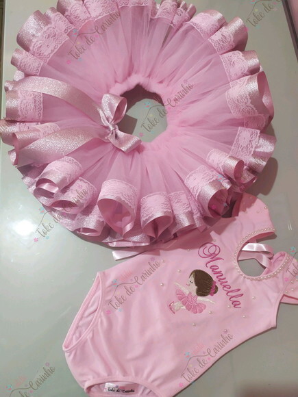 Fantasia Infantil bailarina. Tamanho 4 ou 6