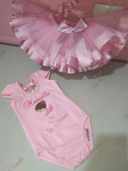 Fantasia Infantil bailarina. Tamanho 4 ou 6