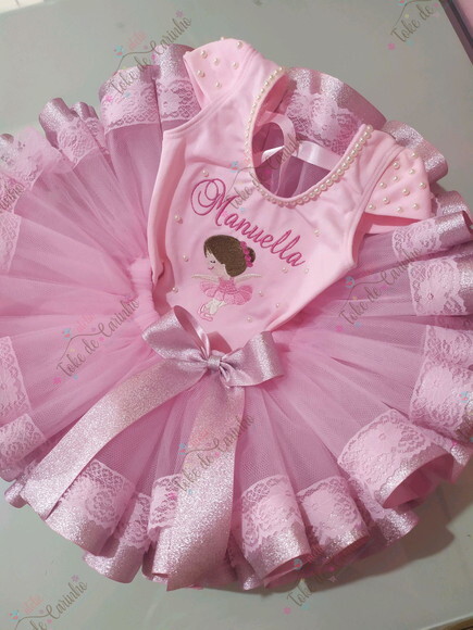 Fantasia Infantil bailarina. Tamanho 4 ou 6