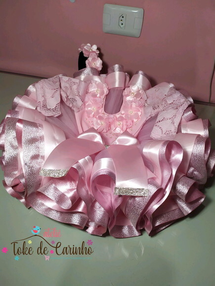 Fantasia Infantil bailarina. Tamanho 4 ou 6 Anos.