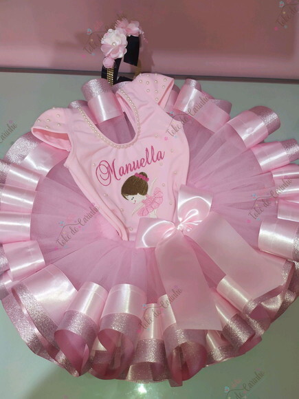 Fantasia Infantil bailarina. Tamanho 4 ou 6anos.
