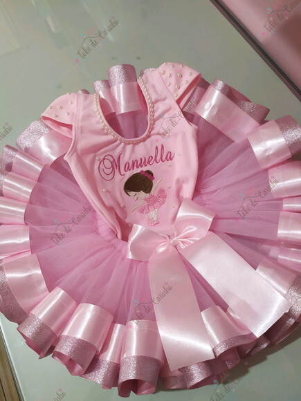 Fantasia Infantil bailarina. Tamanho 4 ou 6..