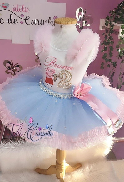 Fantasia Infantil pepa Pig. Tamanho 1 ou 2 Anos.