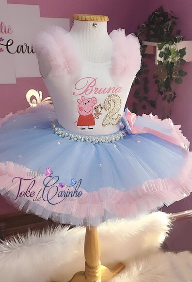 Fantasia Infantil pepa Pig. Tamanho 1 ou 2 Anos.