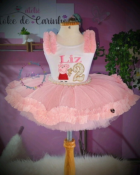 Fantasia Infantil Peppa Pig. Tamanho 1 ou 2 Anos.