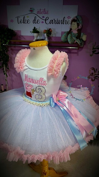 Fantasia Infantil Peppa Pig. Tamanho 1 ou 2 Anos.