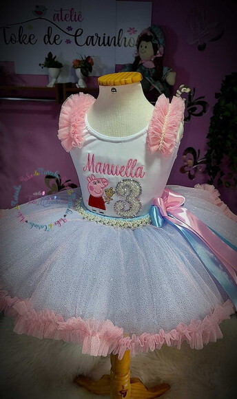 Fantasia Infantil Peppa Pig. Tamanho 1 ou 2 Anos.