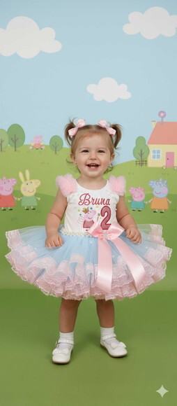 Fantasia Infantil Peppa Pig. Tamanho 1 ou 2 Anos.