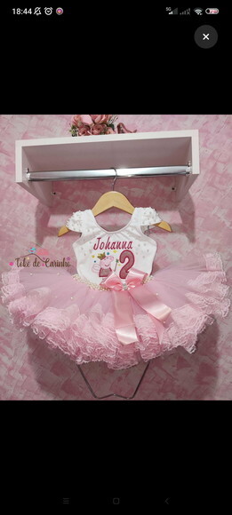 Fantasia Infantil Peppa Pig. Tamanho 1 ou 2 Anos.