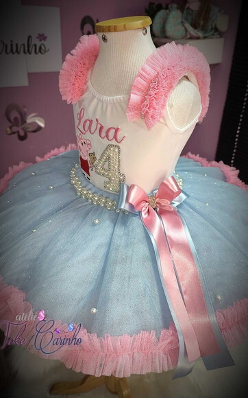 Fantasia Infantil Peppa Pig. Tamanho 3 a 6 Anos.