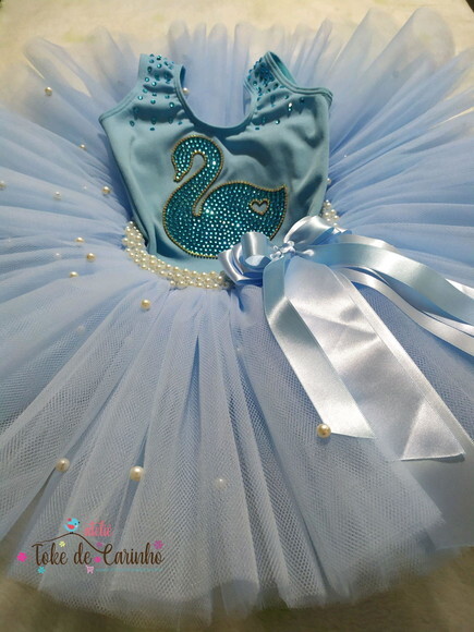 Fantasia Infantil Ballet Tema  Cisne. Tamanho 4 ou 6. .