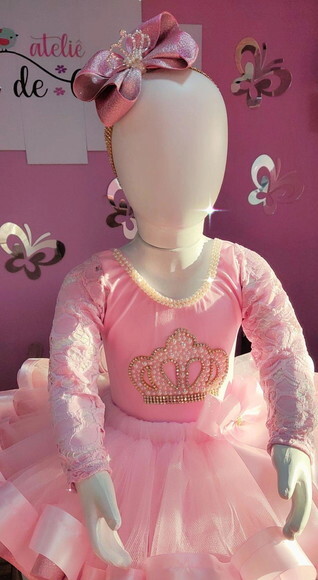Fantasia Princesa realeza Luxo. Tamanho 1 ou 2 Anos.