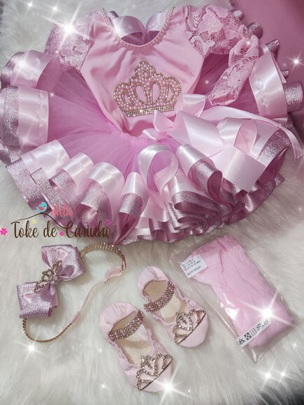 Fantasia Princesa realeza Luxo. Tamanho 1 Ou 2 Anos.