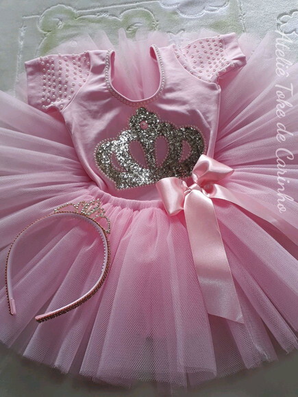 Fantasia Princesa Realeza Luxo. Tamanho 6 a 10.