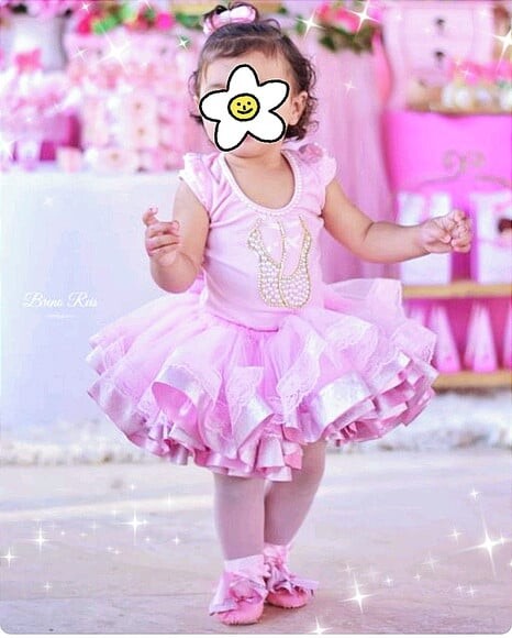 Fantasia Tema bailarina Completa. Tamanho 1 ou 2 Anos.