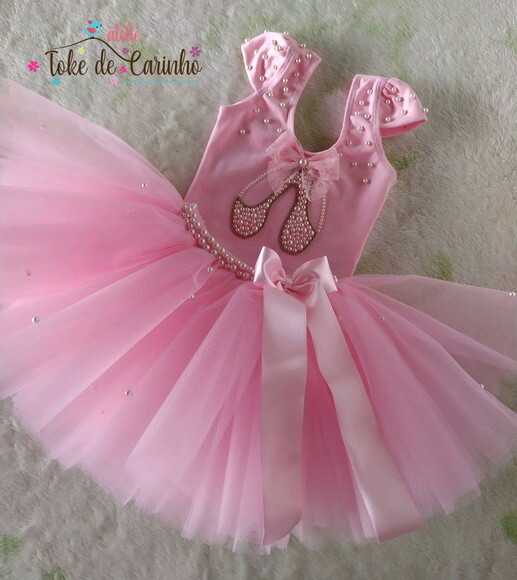Fantasia Tema bailarina. Tamanho 1 ou 2 Anos.