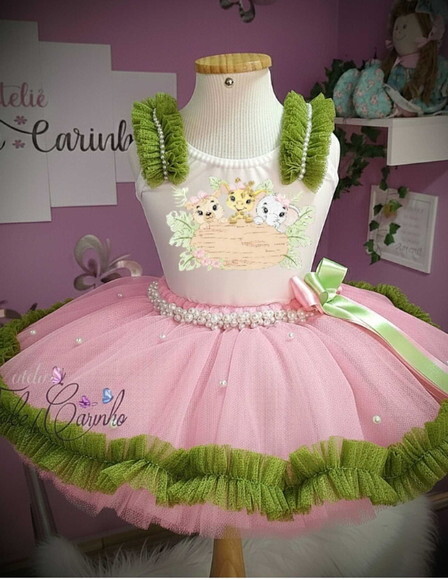 Fantasia Tema safari Rosa. Tamanho 1 até 3 Anos.