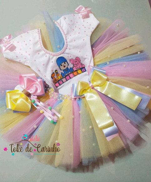 Fantasia Tutu Tema Pocoyo.tamanho 1 ou 2 Anos
