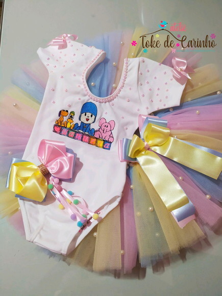 Fantasia Tutu Tema Pocoyo.tamanho 1 ou 2 Anos