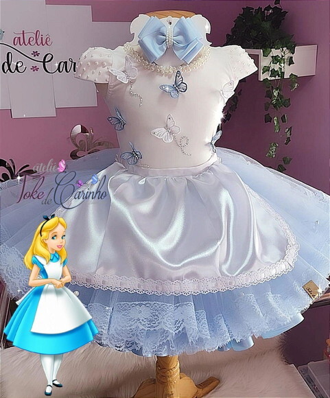 Fantasia/look Alice no País das Maravilhas. Tam 1 ou 2 Anos